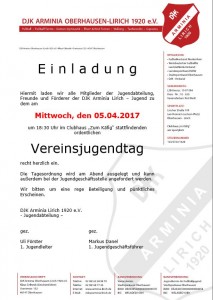 Vereinsjugendtag 2017-Einladung