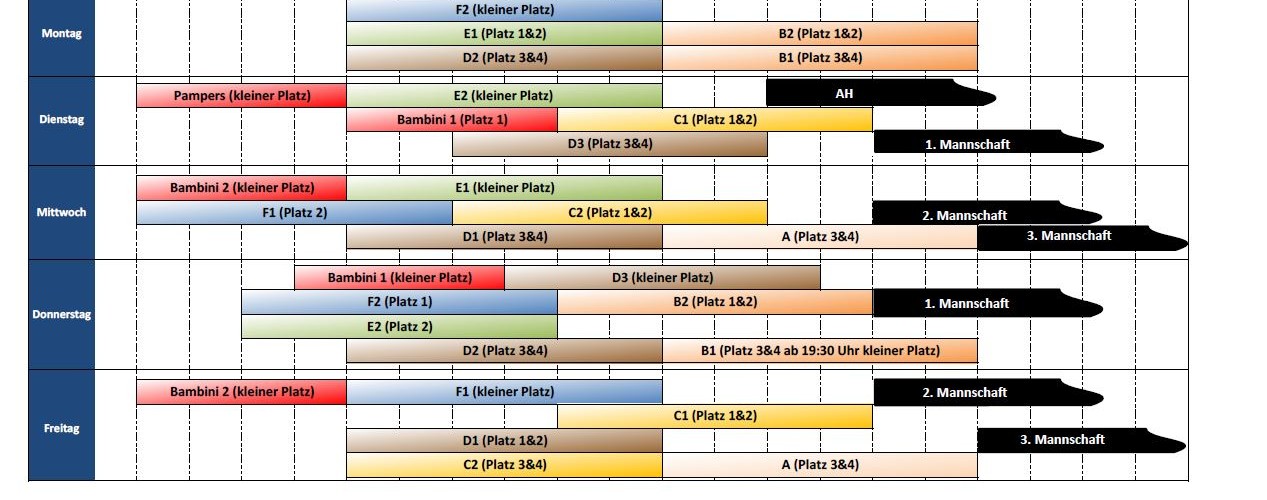 Foto zum Beitrag: Aktuelle Trainingszeiten als Übersicht