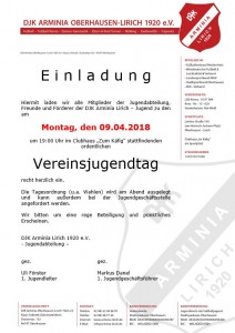 Vereinsjungendtag-Einladung