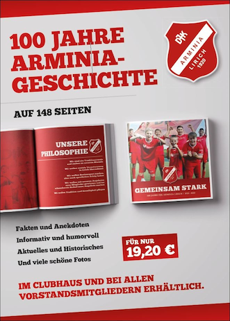 Foto zum Beitrag: Das Jubiläumsbuch – 100 Jahre Arminia Geschichte