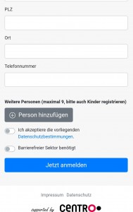3-Eingabe pers Daten und Anmeldung