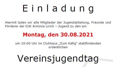 Foto zum Beitrag: Einladung zum Vereinsjugendtag 2021